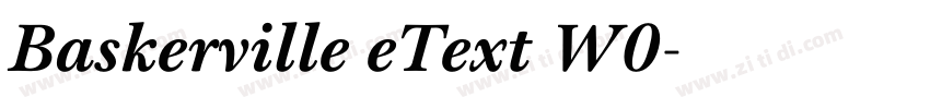 Baskerville eText W0字体转换